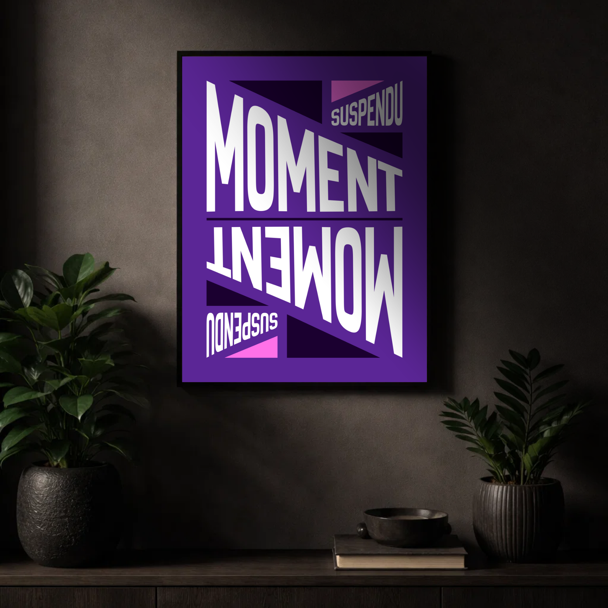Affiche "Moment suspendu" contemporaine