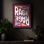 Affiche "Rage pacifique" contemporaine