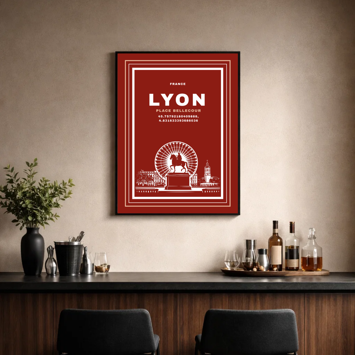 Affiche "Place Bellecour contemporaine"