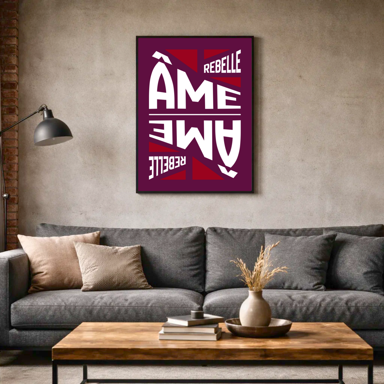 Affiche "Âme rebelle" contemporaine