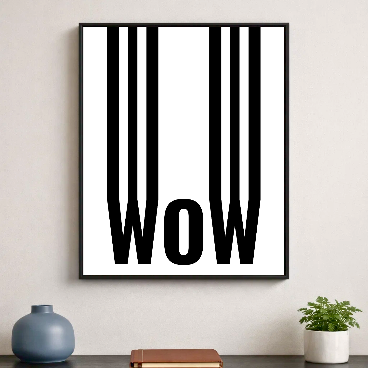 Affiche contemporaine "Wow"