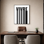 Affiche contemporaine "Vivre"