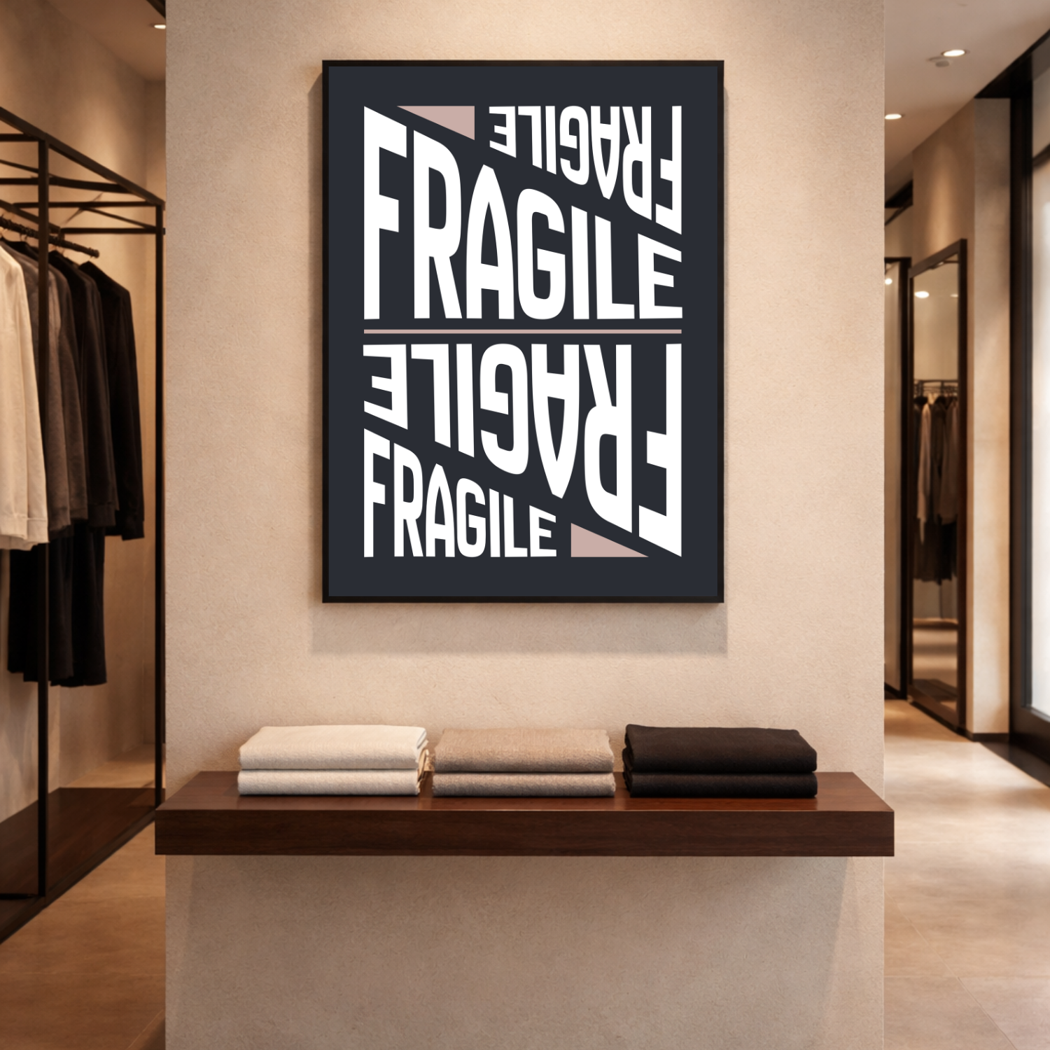 Affiche "Fragile" contemporaine