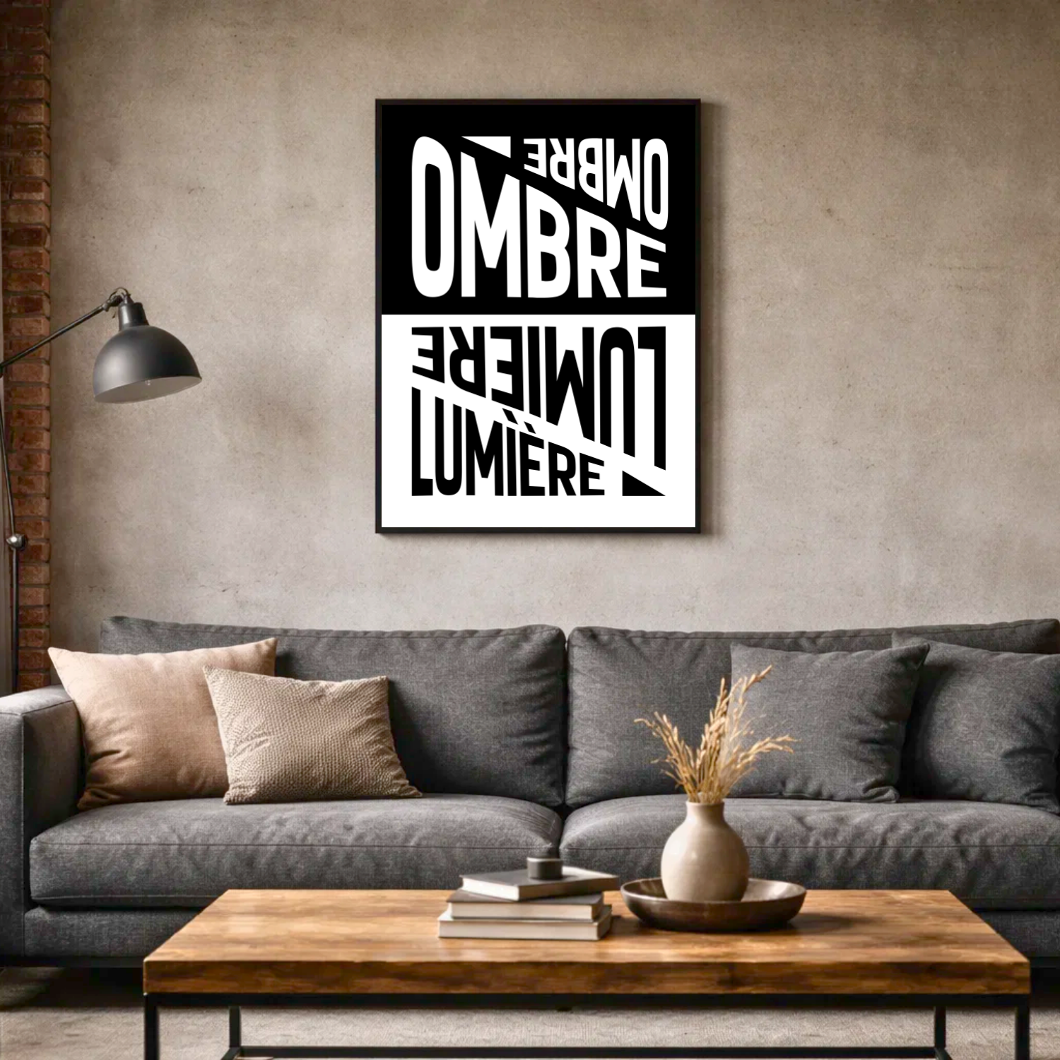 Affiche "Ombre lumière" contemporaine