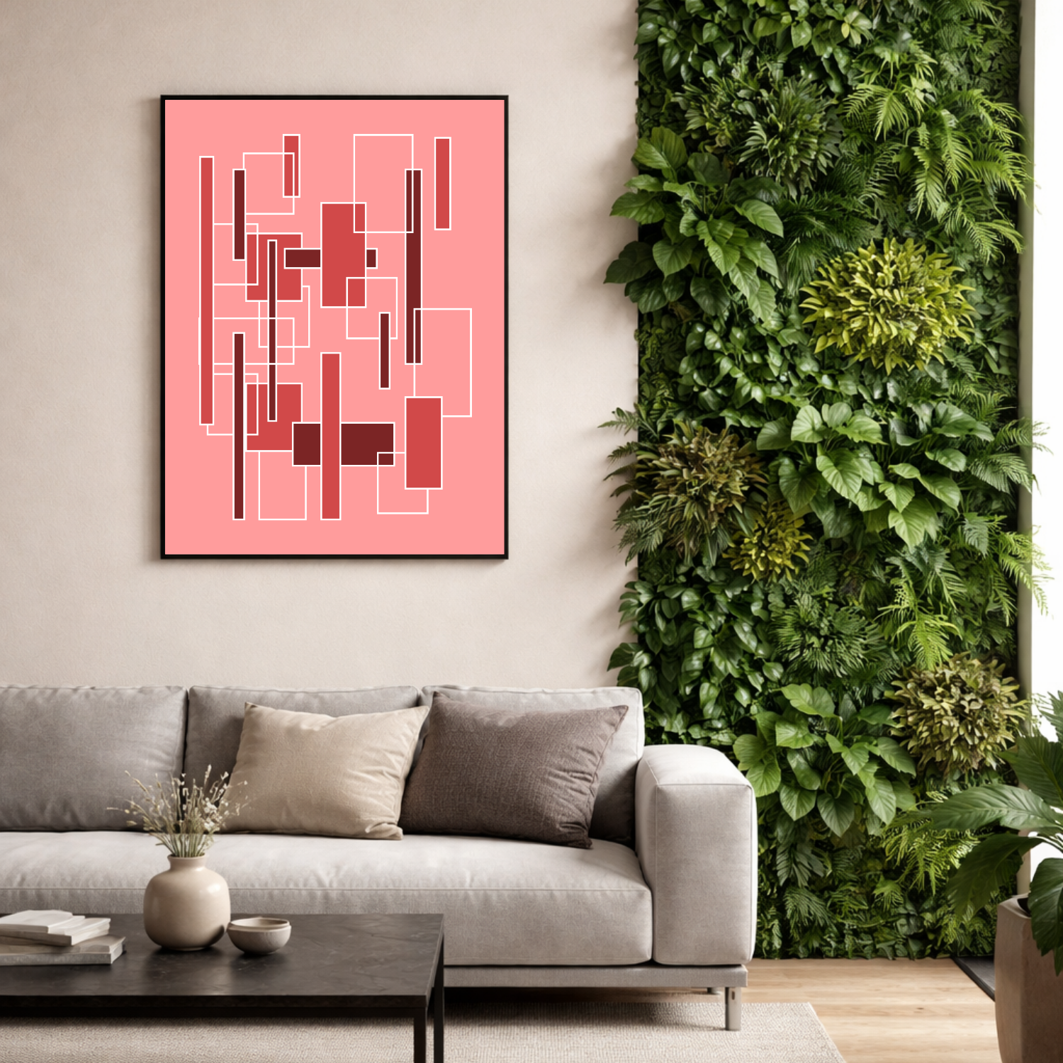 Affiche "Architecture carmin"