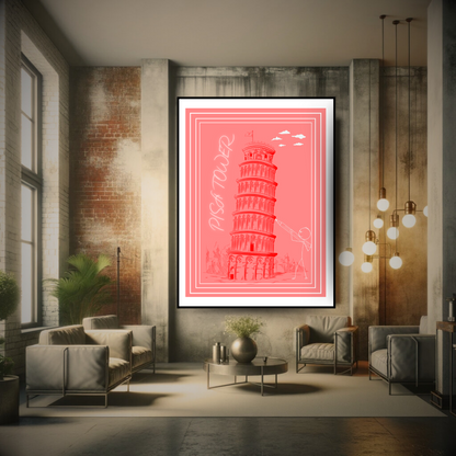 Affiche "Pisa Tower"