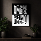 Affiche "Ombre lumière" contemporaine