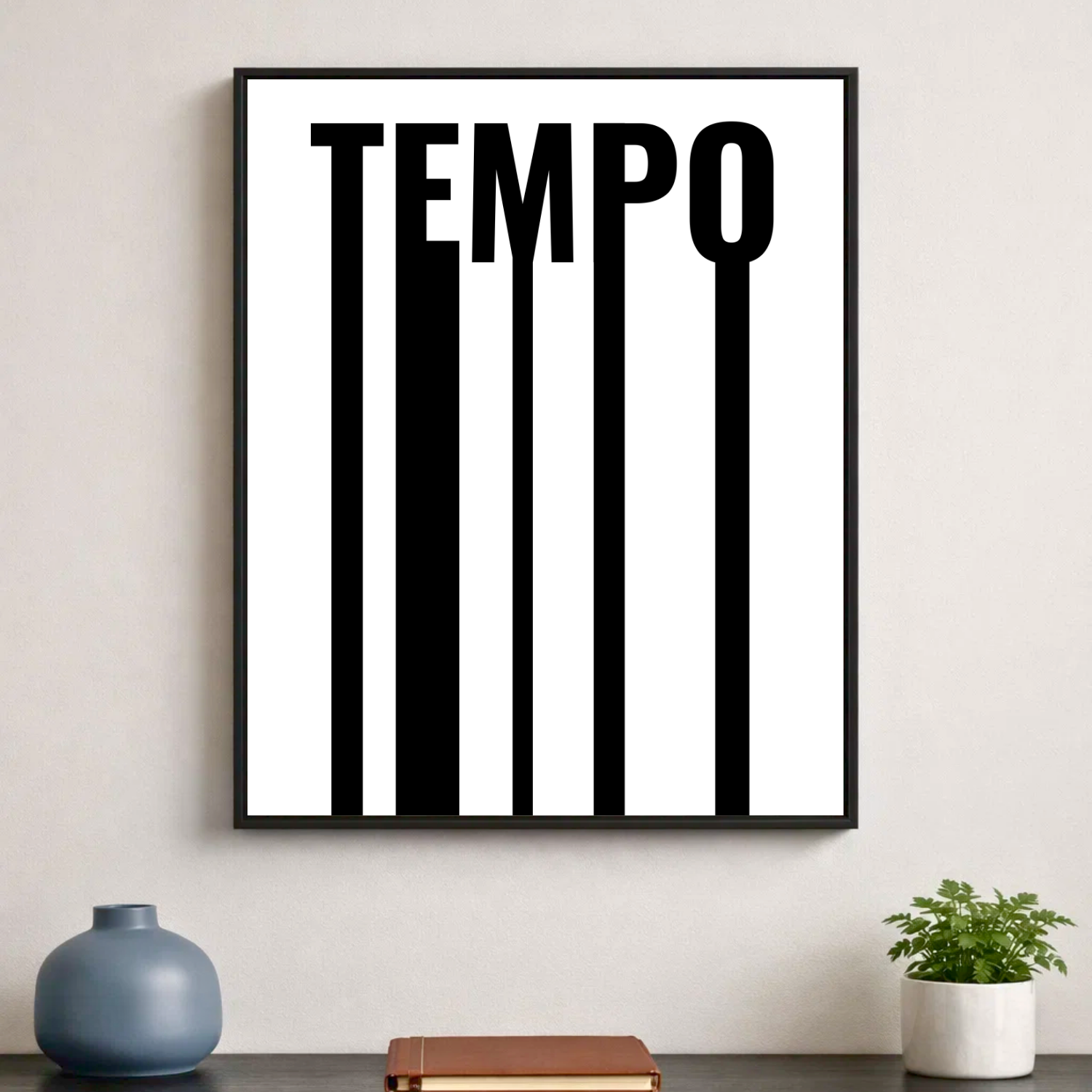Affiche contemporaine "Tempo"