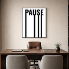 Affiche contemporaine "Pause"