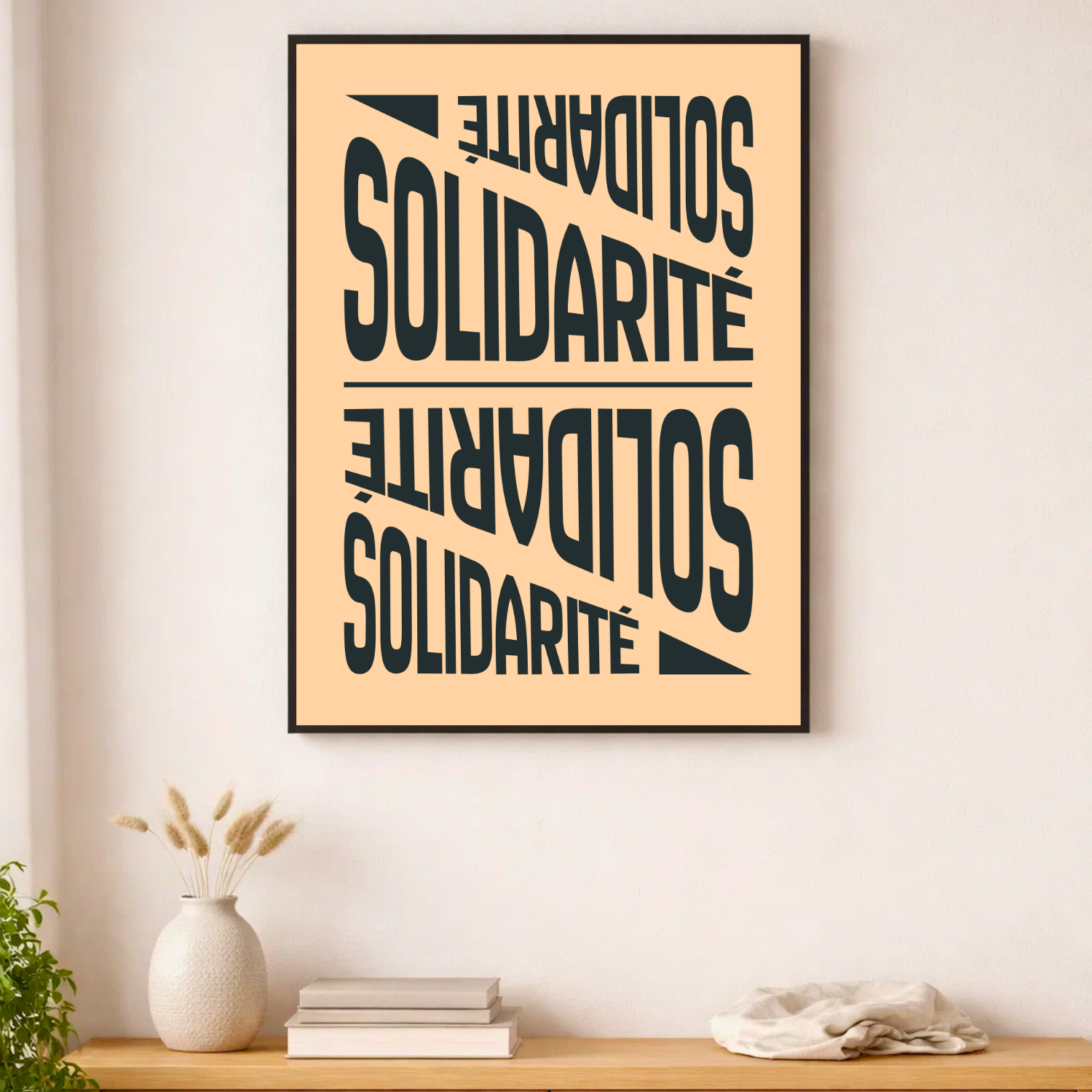 Affiche contemporaine "Solidarité"