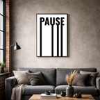 Affiche contemporaine "Pause"