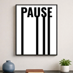 Affiche contemporaine "Pause"
