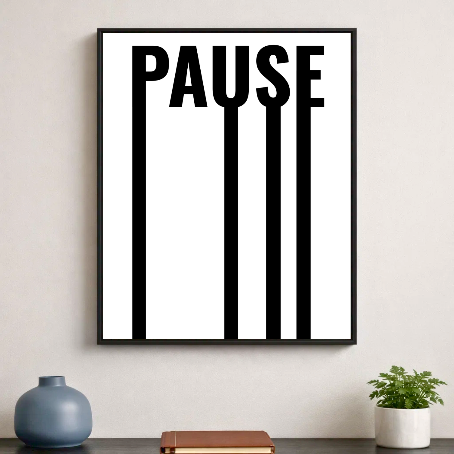 Affiche contemporaine "Pause"