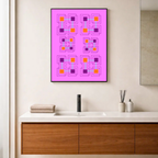 Affiche "Trame magenta"