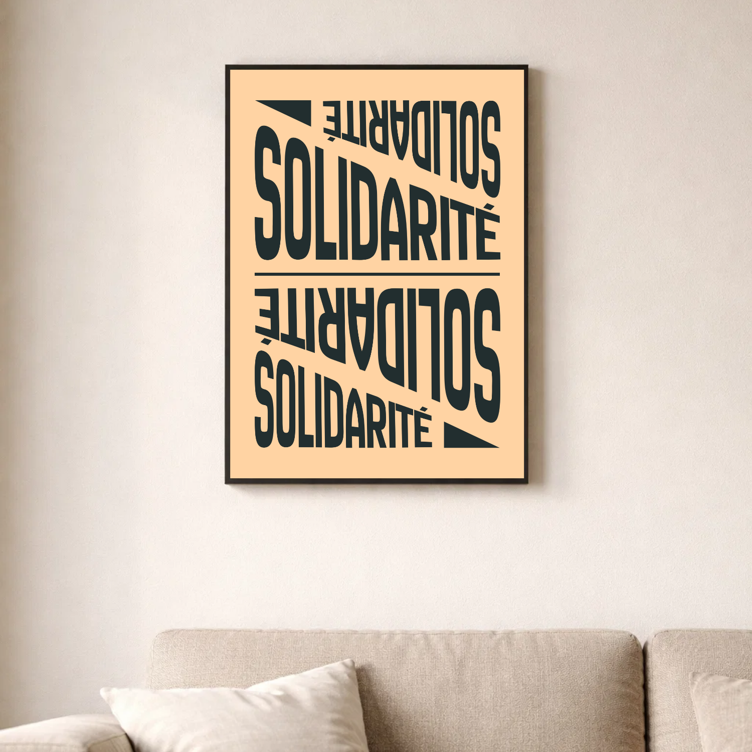 Affiche contemporaine "Solidarité"