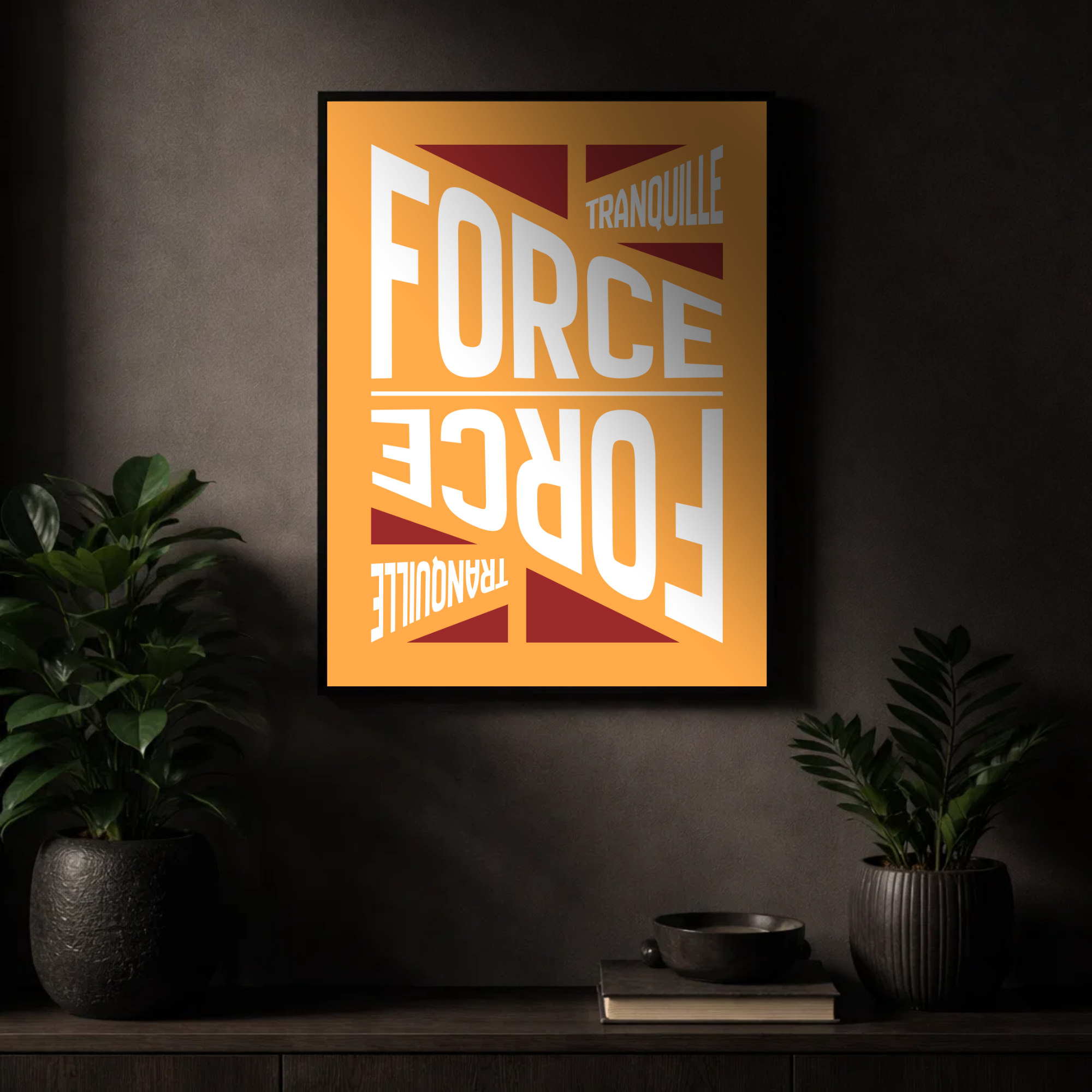 Affiche "Force tranquille" contemporaine