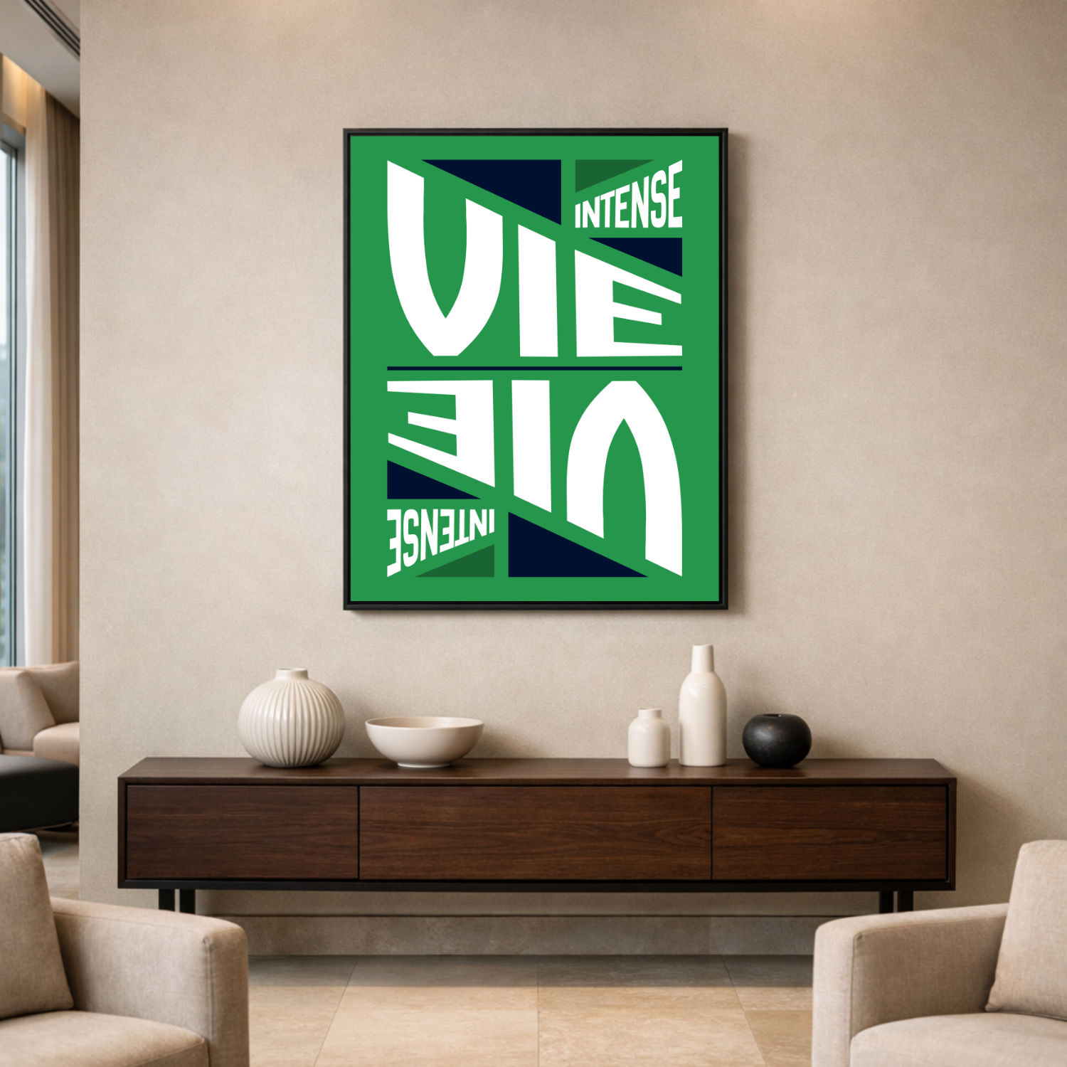 Affiche "Vie intense" contemporaine