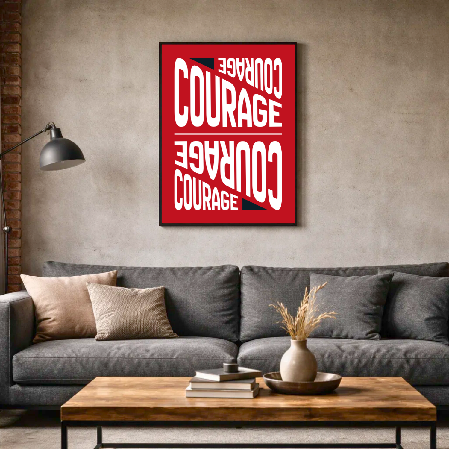 Affiche "Courage" contemporaine