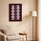 Affiche "Tribal bordeaux"