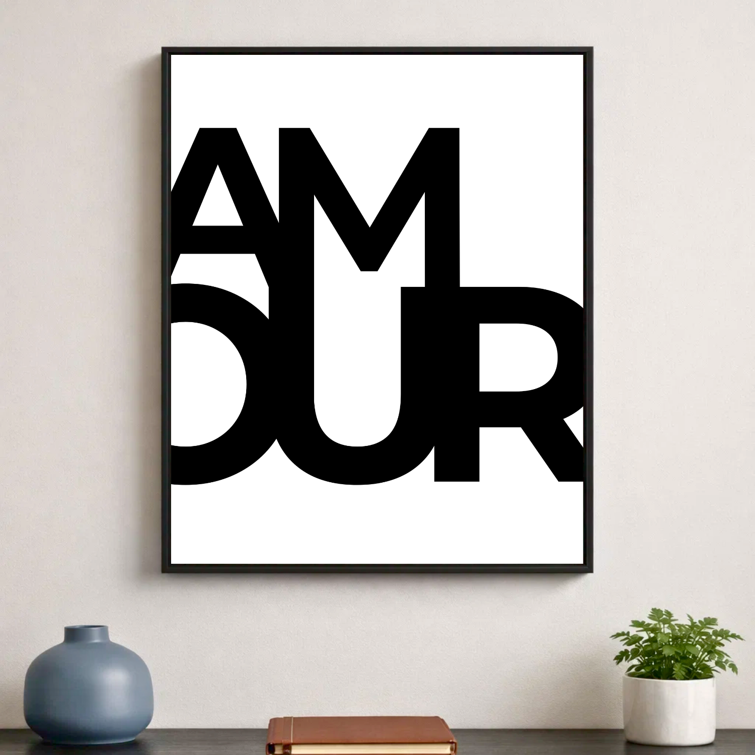 Affiche contemporaine "Amour"