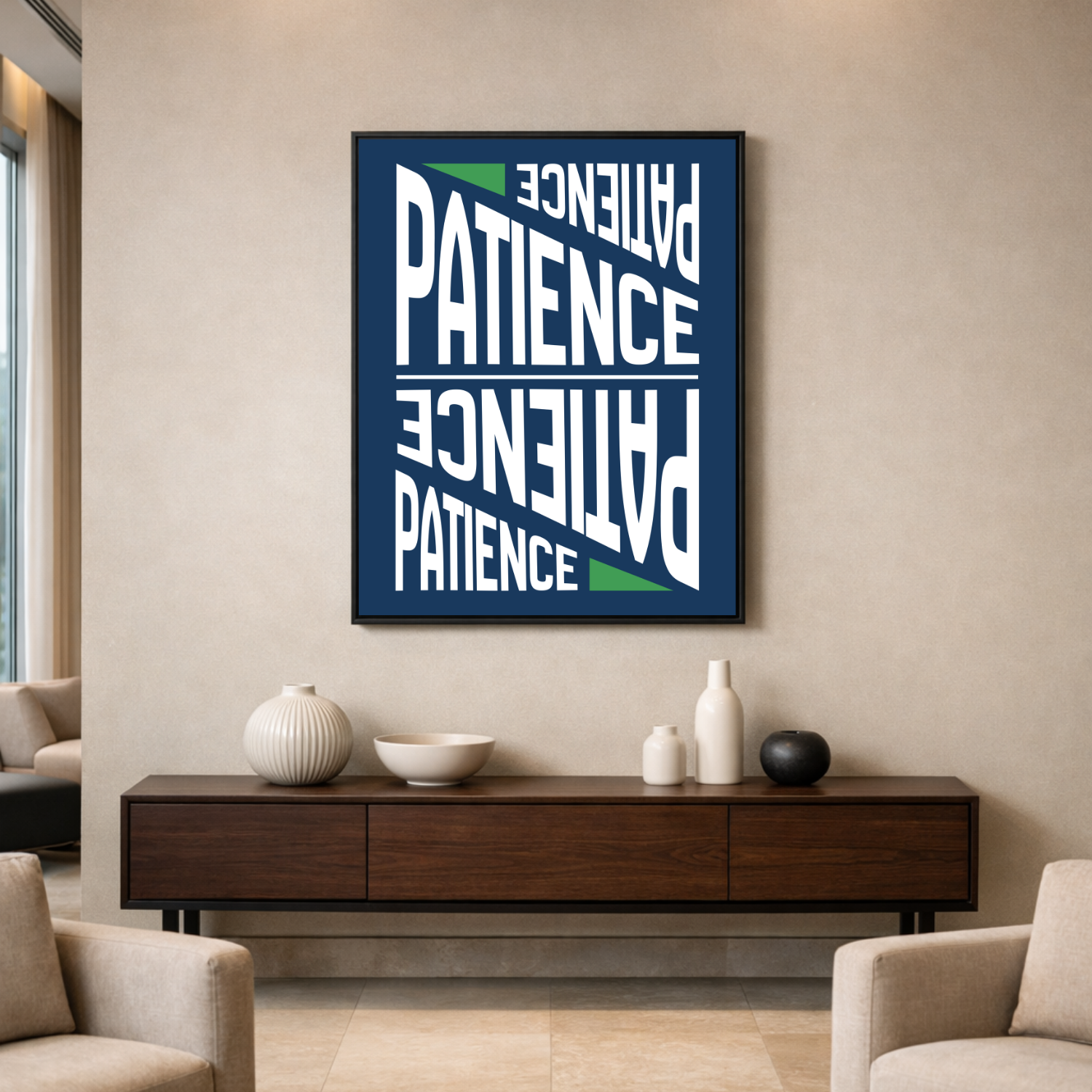 Affiche "Patience" contemporaine
