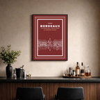 Affiche "Miroir d'eau de Bordeaux contemporain"