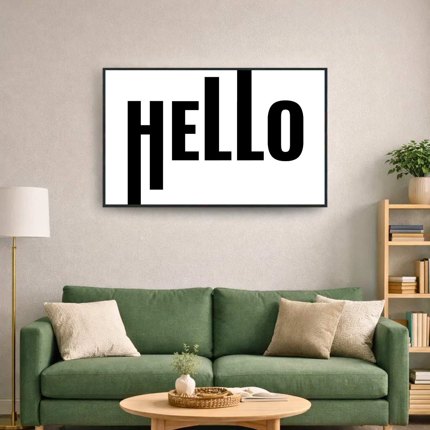 Affiche contemporaine "Hello"