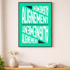 Affiche contemporaine "Alignement"