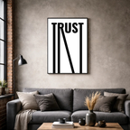 Affiche contemporaine "Trust"
