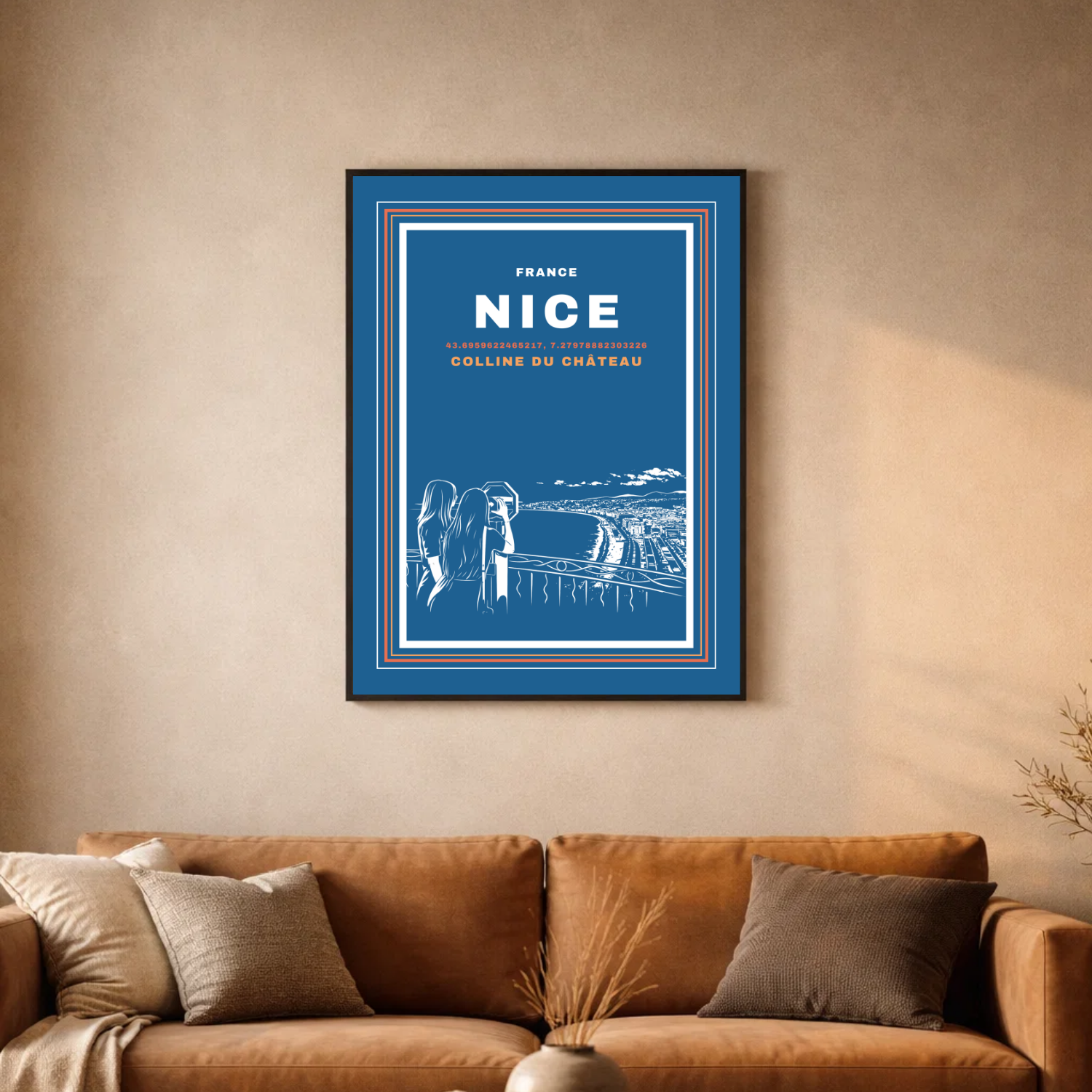 Affiche "Colline du Château contemporaine"