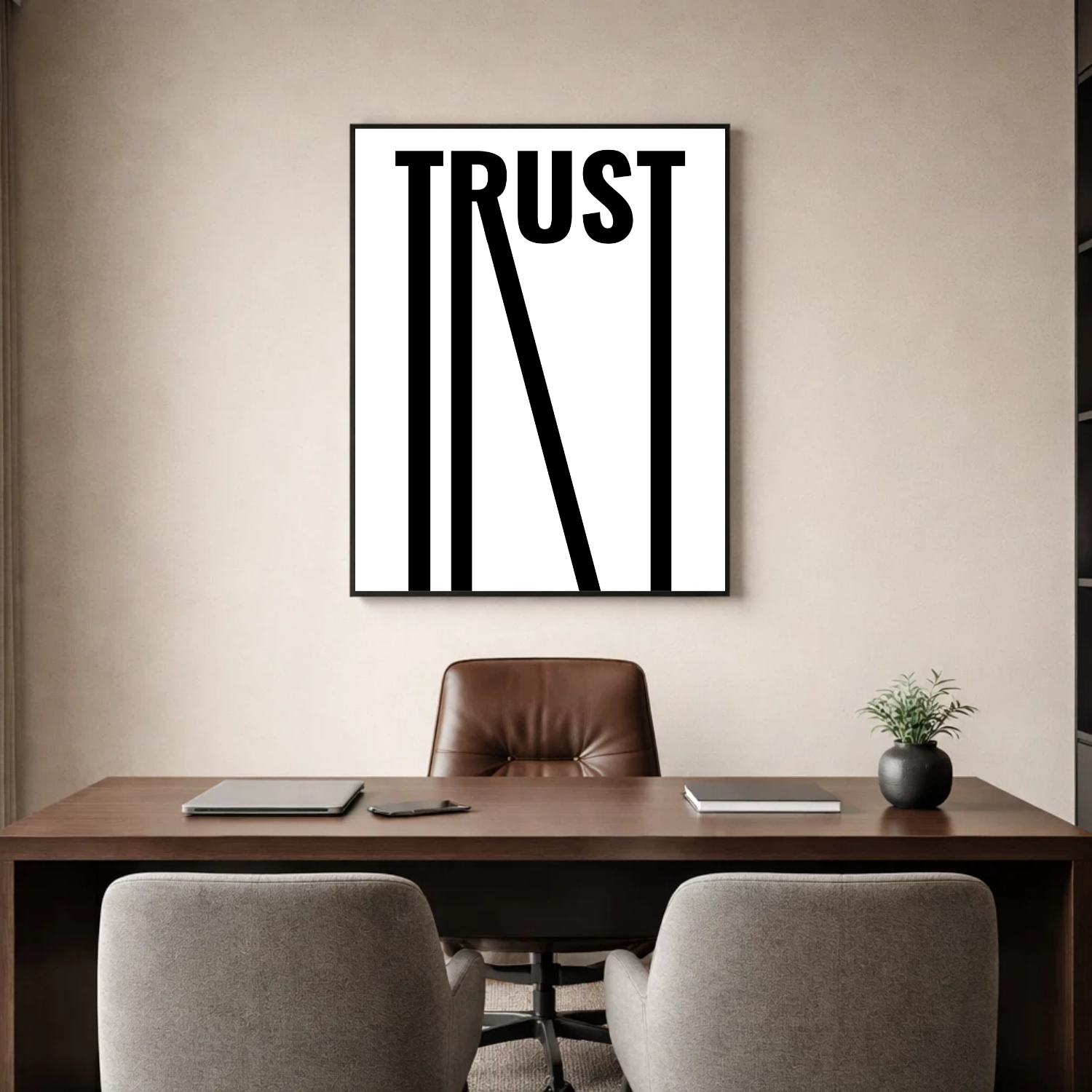 Affiche contemporaine "Trust"