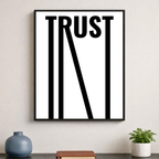 Affiche contemporaine "Trust"