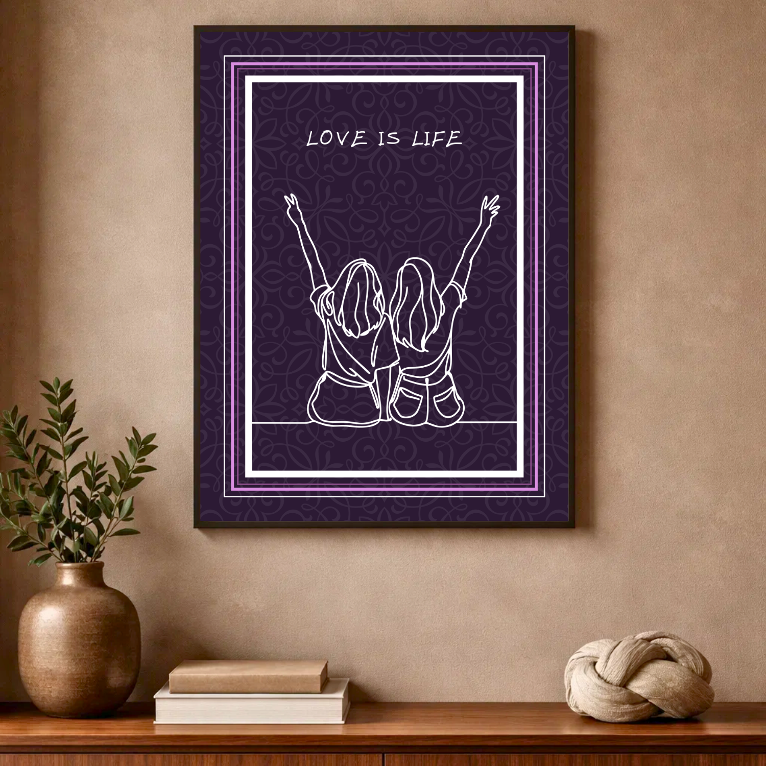 Affiche "Love is Life contemporain"