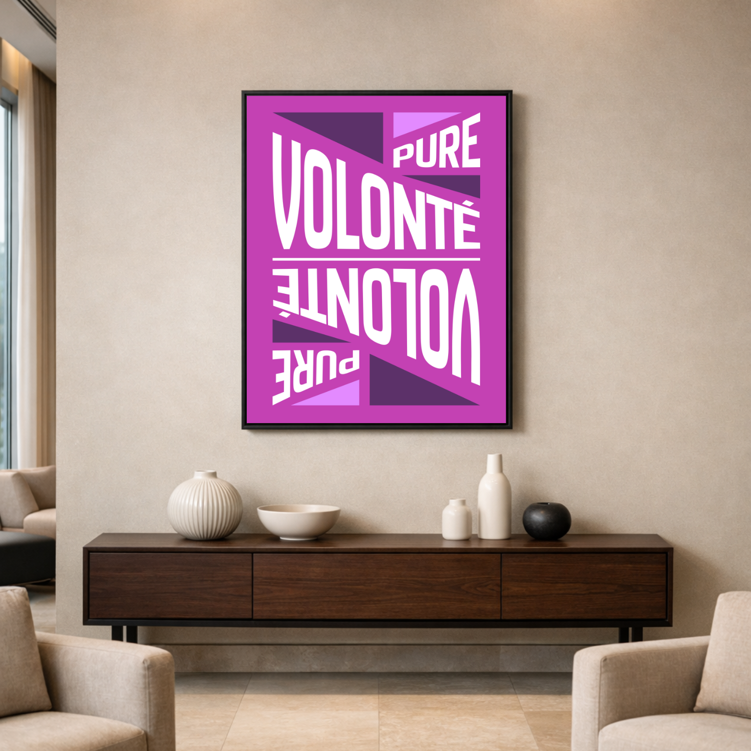 Affiche "Volonté pure" contemporaine