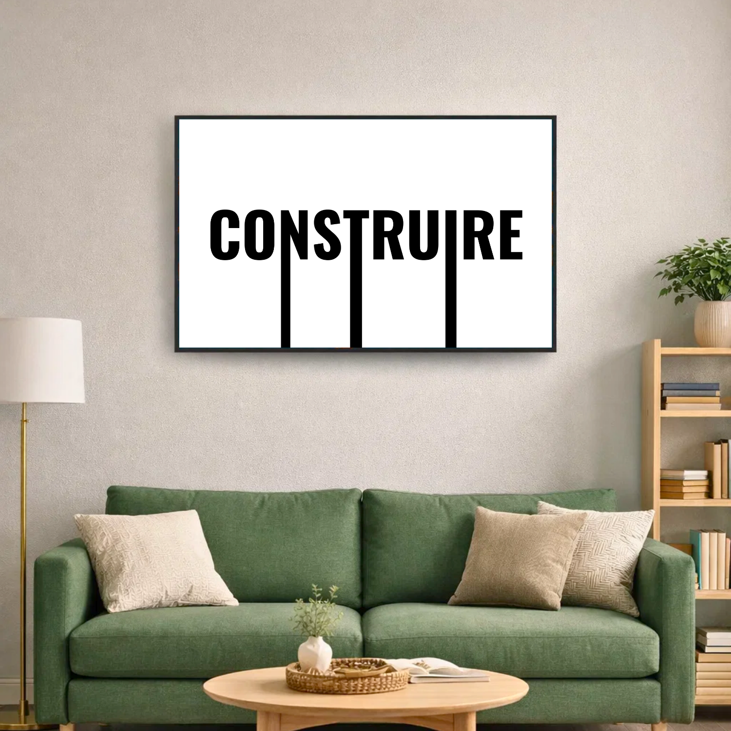 Affiche contemporaine "Construire"