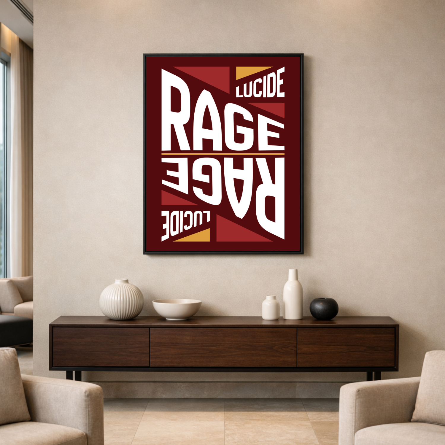 Affiche "Rage lucide" contemporaine