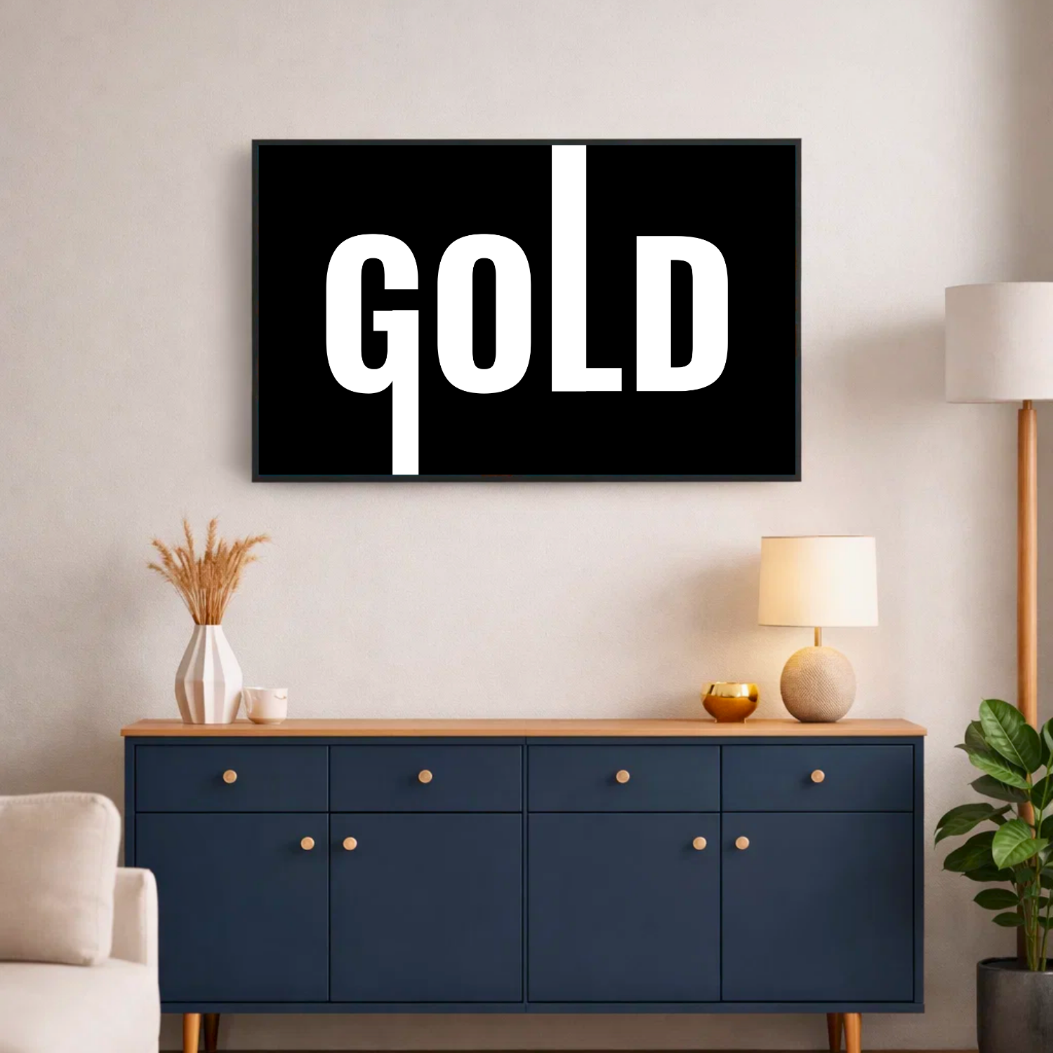 Affiche contemporaine "Gold"
