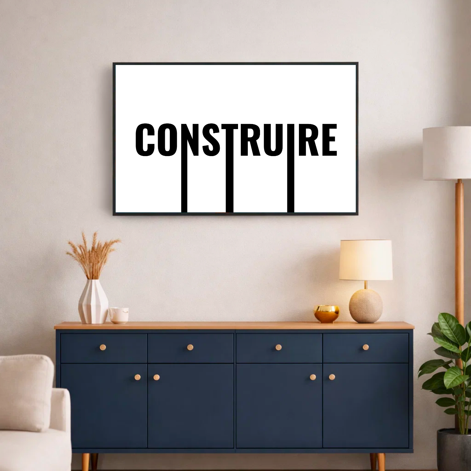 Affiche contemporaine "Construire"