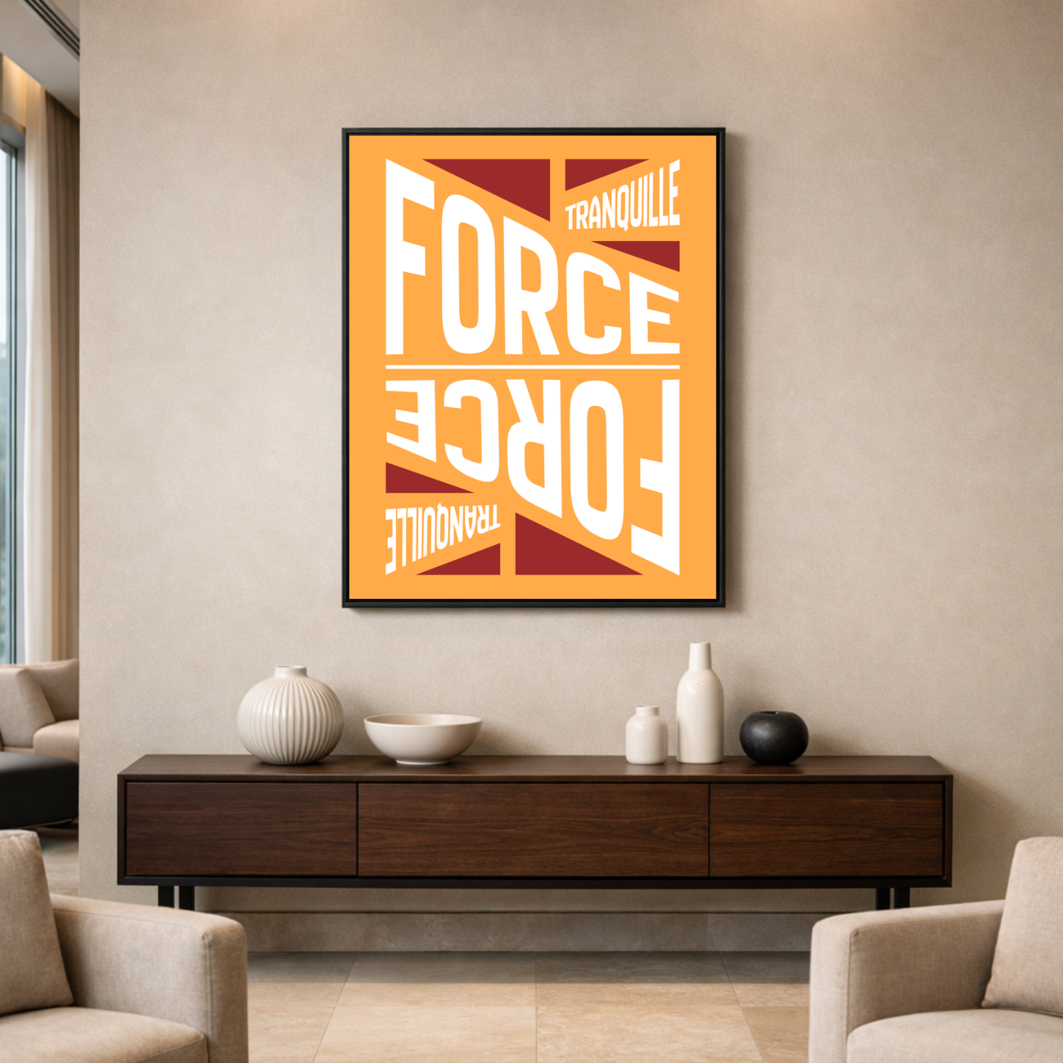 Affiche "Force tranquille" contemporaine