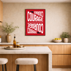 Affiche "Courage" contemporaine