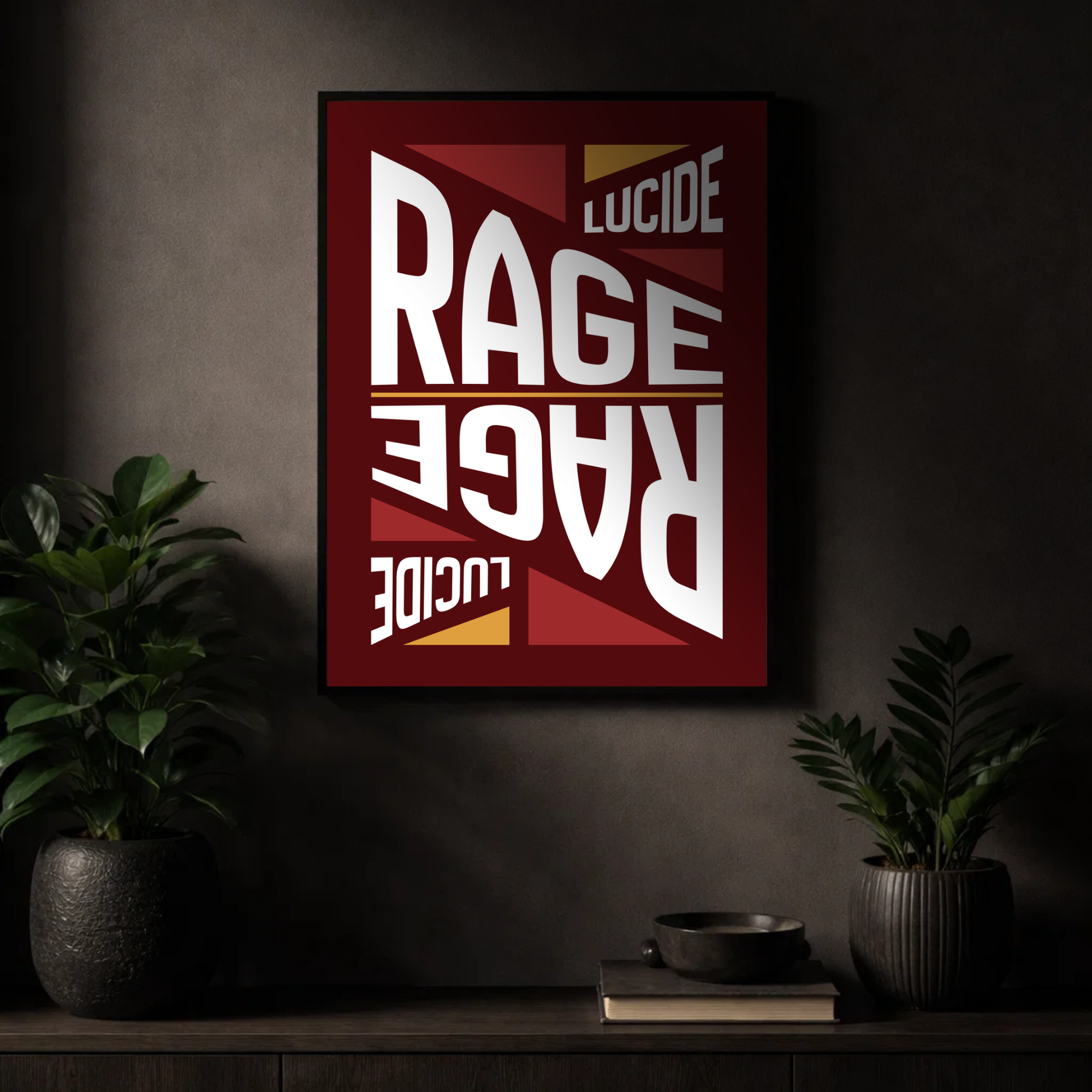 Affiche "Rage lucide" contemporaine