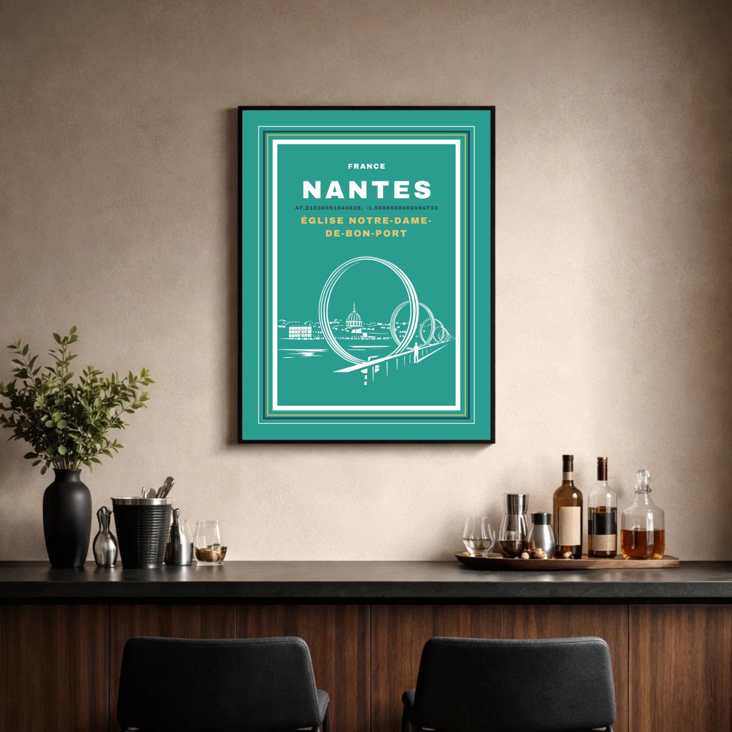 Affiche "Notre-Dame de Bon-Port contemporaine"