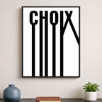 Affiche contemporaine "Choix"