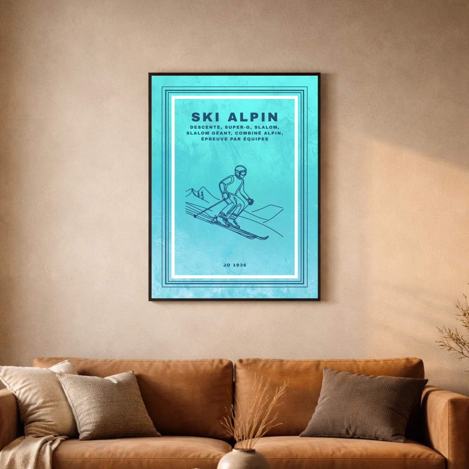 Affiche "Ski alpin contemporain"