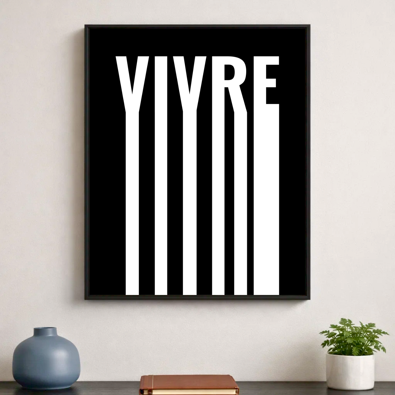 Affiche contemporaine "Vivre"