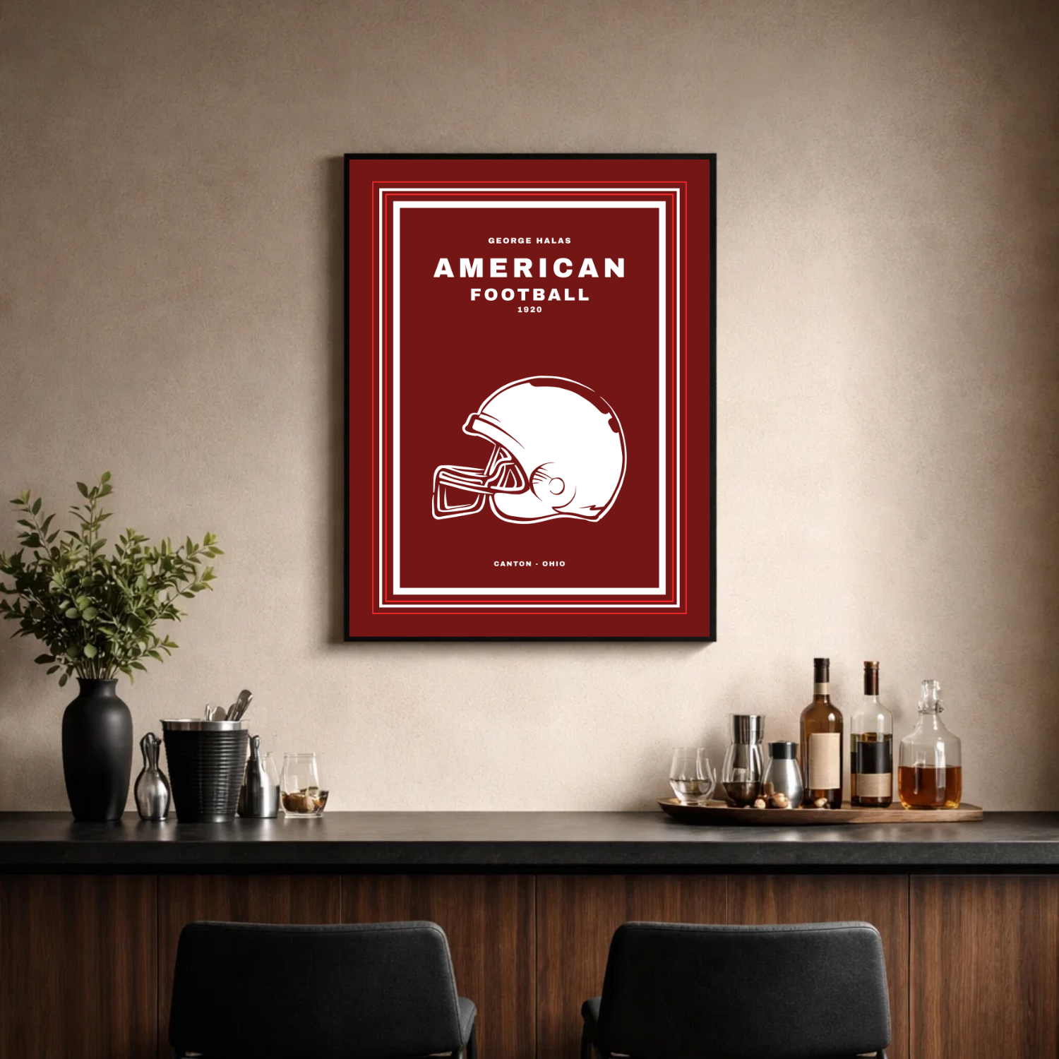 Affiche "Football américain contemporain"