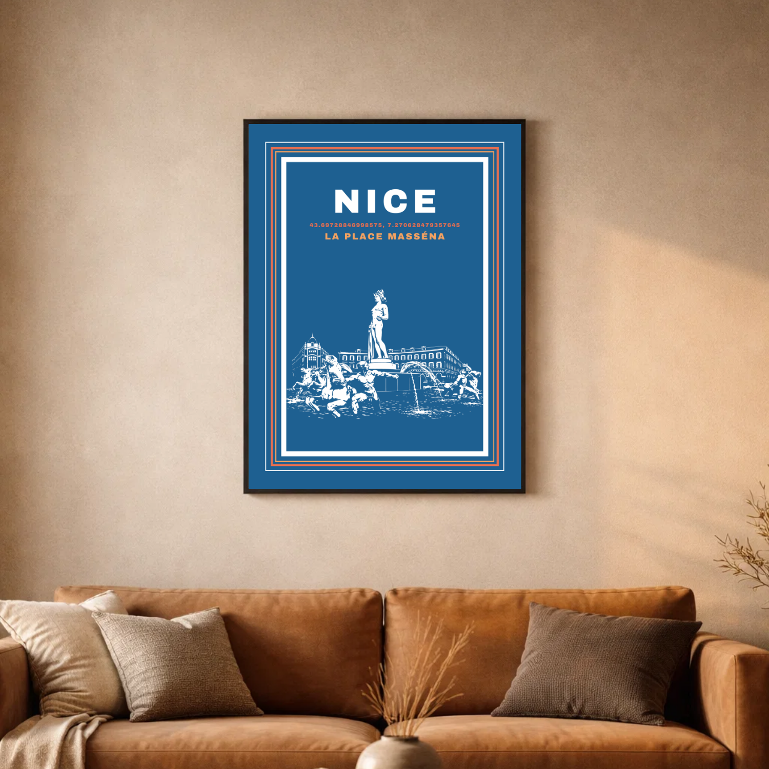 Affiche "Plage Masséna contemporaine"