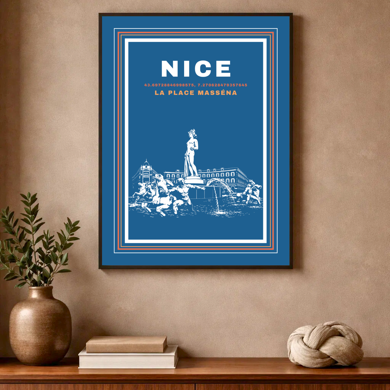 Affiche "Plage Masséna contemporaine"