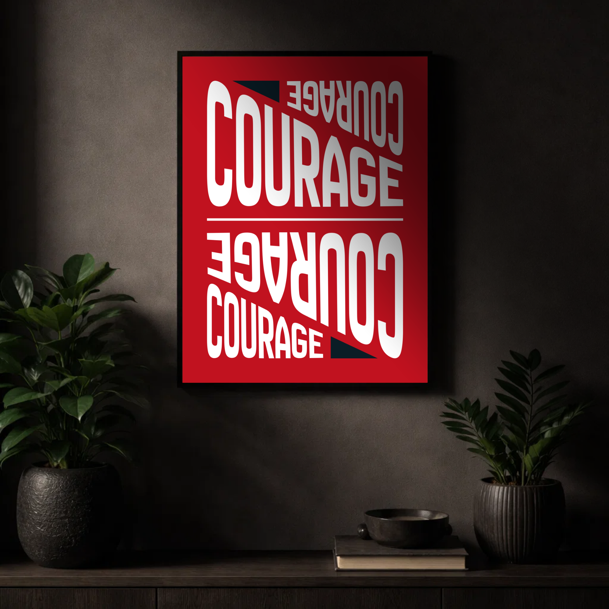 Affiche "Courage" contemporaine