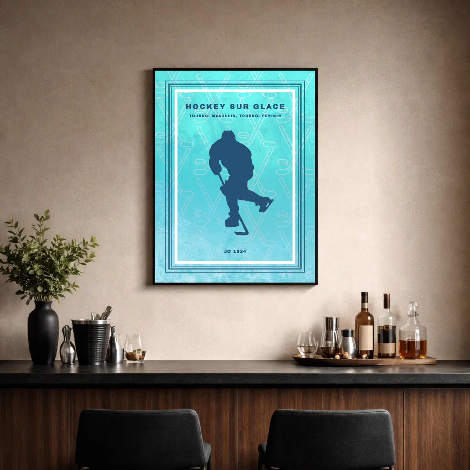 Affiche "Hockey sur glace contemporain"